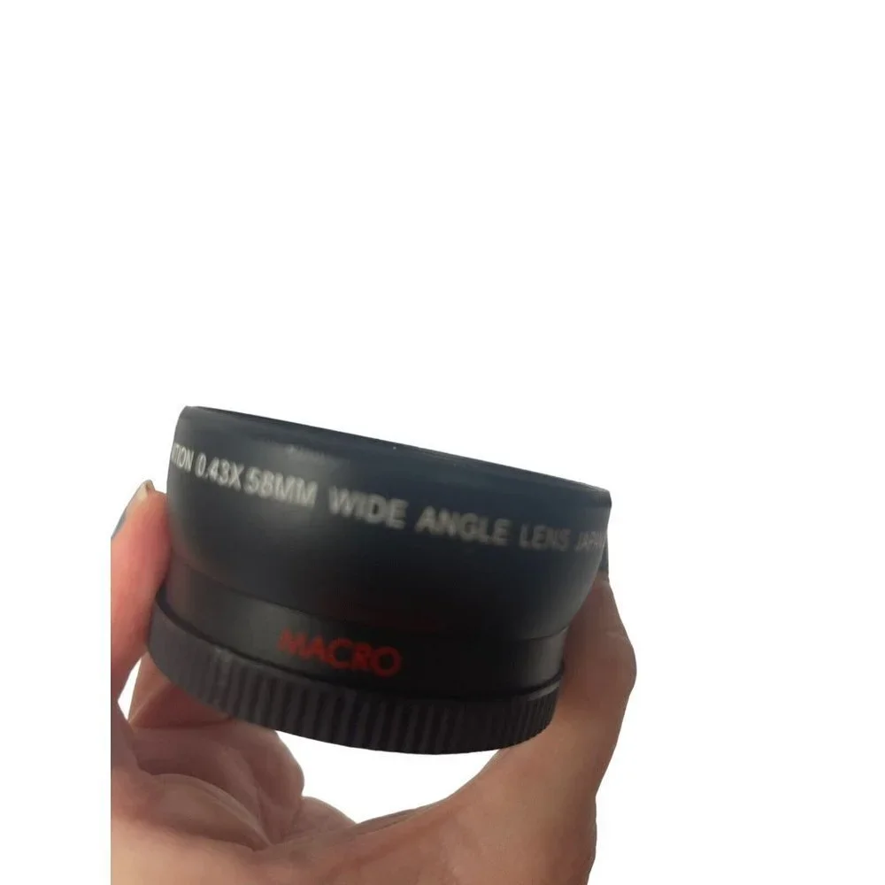 Wide Angle High Definition Lens with Macro Black 58mm W/ Focus Pouch